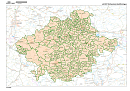 Der neue Kirchenkreis Nordth&uuml;ringen (Hintergrund: GeoBasis-DE / BKG (2025) dl-de/by-2-0), &copy; Kartendaten OpenStreetMap-Mitwirkende, Gemeindekarte: EKM))