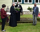 Der Pr&auml;ses der Kreissynode Dr. Uwe Krieger &uuml;berbringt einen Gru&szlig; (Foto: R. Englert)