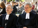Vor Beginn des Gottesdienstes - Superintendent Andreas Schwarze und Pfarrer Klemens M&uuml;ller (Foto: R. Englert)