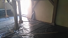 Der Fu&szlig;boden mit Folie abgedeckt  (Foto: Oskar Prophet )