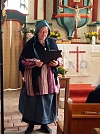 Ein Gottesdienst mit Luther, einer Erz&auml;hlerin und einem predigenden Pfarrer Nitz (Foto: R. Englert)