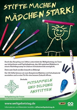 Plakat Stifte machen M&auml;dchen stark (Foto: WGT)