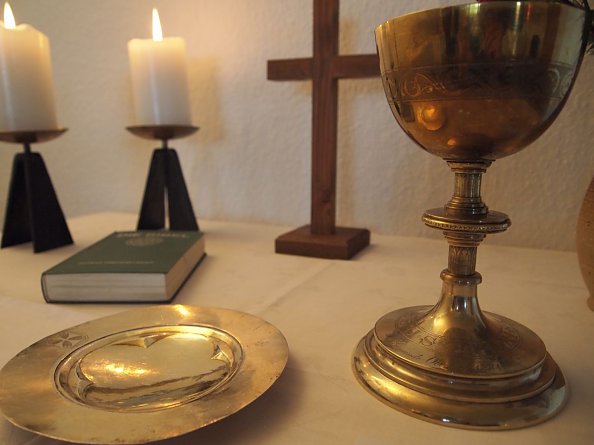 Abendmahlsger&auml;t ausgestellt in Nohra (Foto: R. Englert)