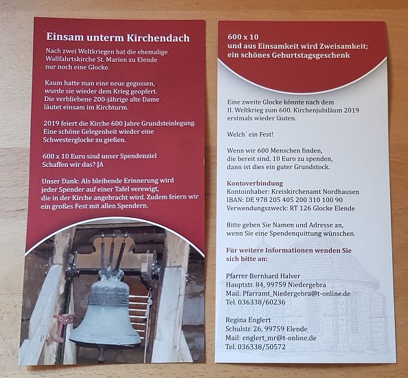 Flyer von Max Schwarze f&uuml;r die Spendensammlung  (Foto: Regina Englert)