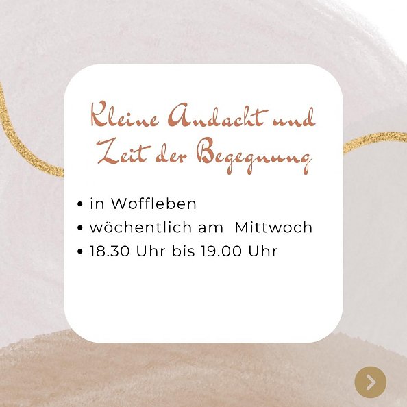 W&ouml;chentliche Andacht beispielsweise in Woffleben (Foto: F. Wenderoth)