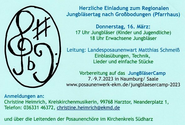 Jungbl&auml;sertag (Foto: G. Heimrich)