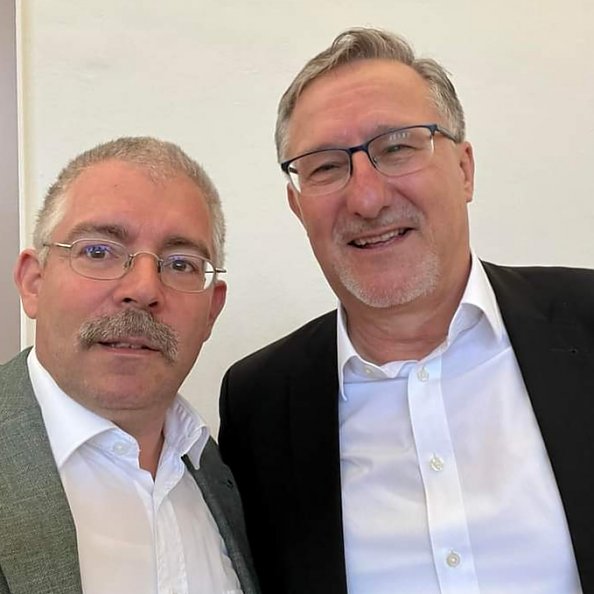 Superintendent Andreas Schwarze und der neue M&uuml;hlh&auml;user Superintendent Christian Beuchel (Foto: A. Schwarze )
