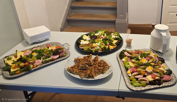 Oftmals war nach dem Gottesdienst Zeit f&uuml;r Gespr&auml;che bei einem kleinen Imbiss, wie hier in Heringen. (Foto: Chris Schr&ouml;der)