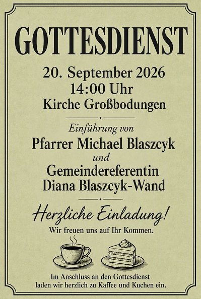 Einf&uuml;hrungsgottesdienst Pfr. Michael Blaszcyk und Gemeindereferentin Diana Blaszcyk-Wand (Foto: Diana Blaszcyk-Wand)