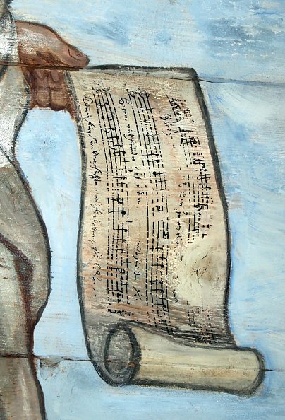 Notenblatt B&ouml;senrode Kirche (Foto: R. Englert)