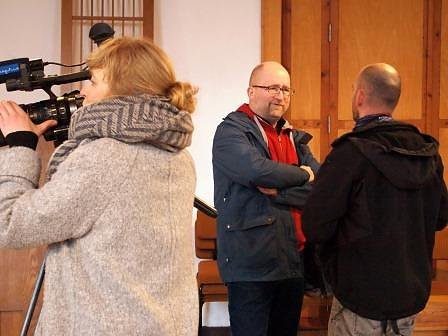 Noch w&auml;hrend der MDR drehte kam die Bildzeitung (Foto: R. Englert)