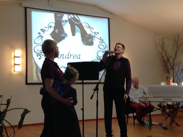 En Lied f&uuml;r die Schwiegermutter? Tillmann Boelter und Andrea Patze (Foto: Kirchbauverein)