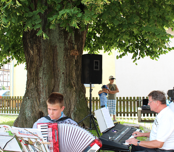 Der 13-j&auml;hrige Erik Stitz begeisterte sein Publikum am Akkordeon; Foto: Birgit Eckstein (Foto: Birgit Eckstein)