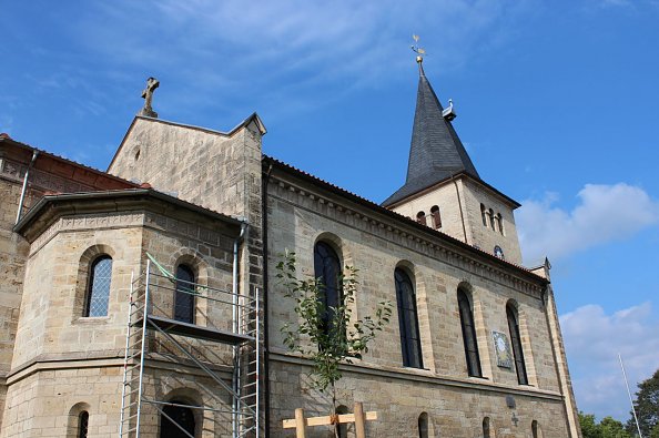 Der neue Lutherbaum wurde bereits im Vorfeld behutsam eingepflanzt (Foto: B. Eckstein)