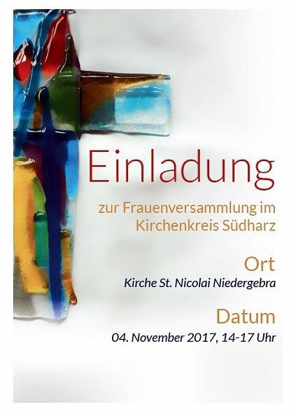 Plakat Frauenversammlung (Foto: K. Schwarze)